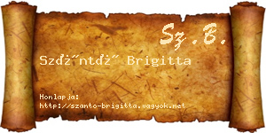 Szántó Brigitta névjegykártya